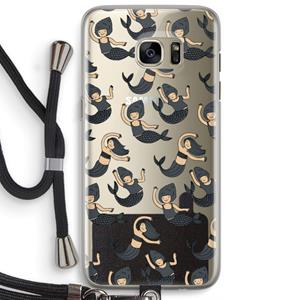CaseCompany Zeemeermin: Samsung Galaxy S7 Edge Transparant Hoesje met koord
