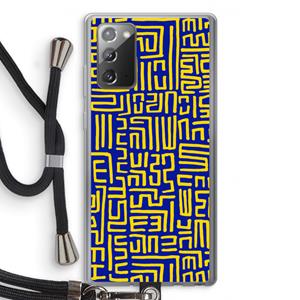 CaseCompany Majorelle Blue Print: Samsung Galaxy Note 20 / Note 20 5G Transparant Hoesje met koord