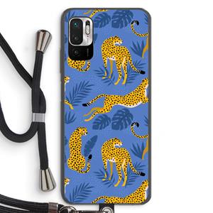 CaseCompany Luipaard: Xiaomi Redmi Note 10 5G Transparant Hoesje met koord