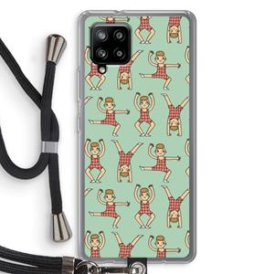 CaseCompany Gymboys: Samsung Galaxy A42 5G Transparant Hoesje met koord