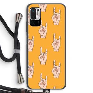 CaseCompany Rock: Xiaomi Redmi Note 10 5G Transparant Hoesje met koord