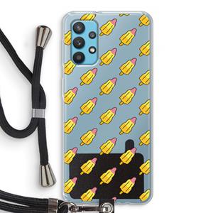 CaseCompany Waterijsjes: Samsung Galaxy A32 4G Transparant Hoesje met koord