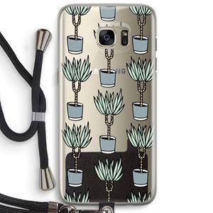 CaseCompany Boompje: Samsung Galaxy S7 Edge Transparant Hoesje met koord