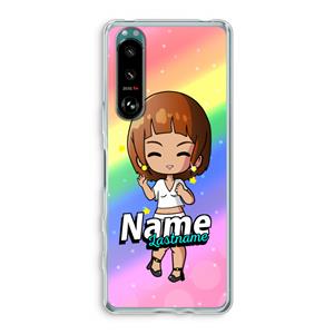 CaseCompany Chibi Maker vrouw: Sony Xperia 5 III Transparant Hoesje