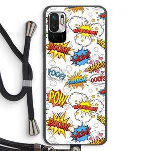 CaseCompany Pow Smack: Xiaomi Redmi Note 10 5G Transparant Hoesje met koord