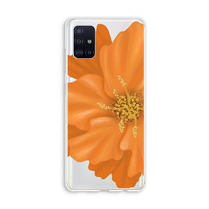 CaseCompany Orange Ellila flower: Galaxy A51 4G Transparant Hoesje