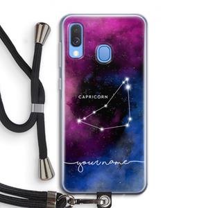 CaseCompany Sterrenbeeld - Donker: Samsung Galaxy A40 Transparant Hoesje met koord