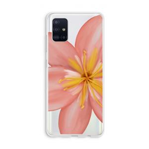 CaseCompany Pink Ellila Flower: Galaxy A51 4G Transparant Hoesje