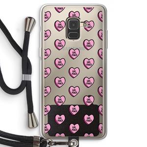 CaseCompany GIRL POWER: Samsung Galaxy A8 (2018) Transparant Hoesje met koord
