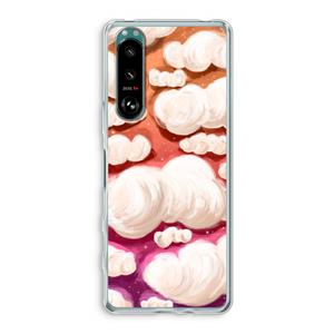 CaseCompany Katoen Wolken: Sony Xperia 5 III Transparant Hoesje