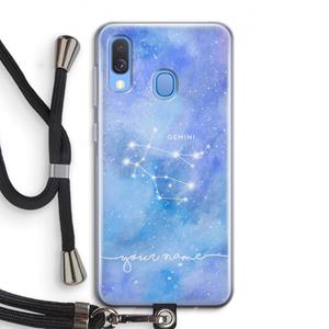 CaseCompany Sterrenbeeld - Licht: Samsung Galaxy A40 Transparant Hoesje met koord