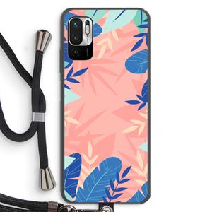 CaseCompany Tropisch: Xiaomi Redmi Note 10 5G Transparant Hoesje met koord