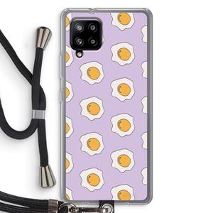CaseCompany Bacon to my eggs #1: Samsung Galaxy A42 5G Transparant Hoesje met koord