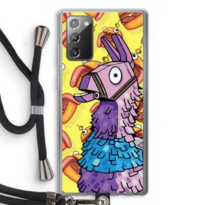 CaseCompany Loot Burger: Samsung Galaxy Note 20 / Note 20 5G Transparant Hoesje met koord