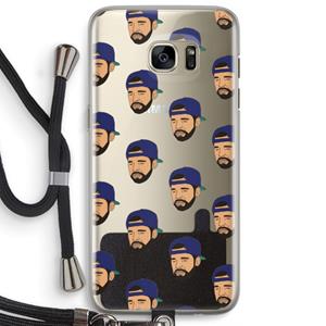 CaseCompany Drake Away: Samsung Galaxy S7 Edge Transparant Hoesje met koord