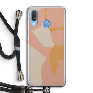CaseCompany Bikini body: Samsung Galaxy A40 Transparant Hoesje met koord