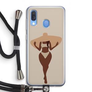 CaseCompany Let's get salty: Samsung Galaxy A40 Transparant Hoesje met koord
