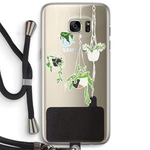 CaseCompany Hang In There: Samsung Galaxy S7 Edge Transparant Hoesje met koord