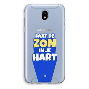 CaseCompany Laat de zon in je hart: Samsung Galaxy J5 (2017) Transparant Hoesje