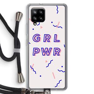 CaseCompany GRL PWR: Samsung Galaxy A42 5G Transparant Hoesje met koord