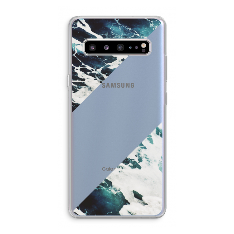 CaseCompany Golven: Samsung Galaxy S10 5G Transparant Hoesje