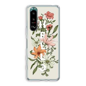 CaseCompany Hello bloemen: Sony Xperia 5 III Transparant Hoesje