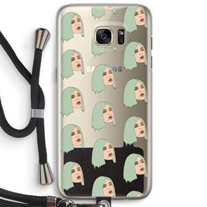 CaseCompany King Kylie: Samsung Galaxy S7 Edge Transparant Hoesje met koord
