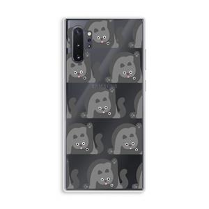 CaseCompany Cats: Samsung Galaxy Note 10 Plus Transparant Hoesje