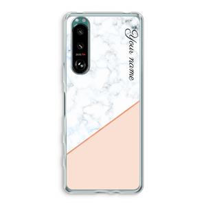 CaseCompany Marmer in stijl: Sony Xperia 5 III Transparant Hoesje