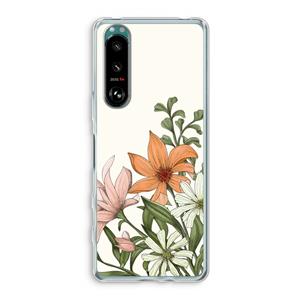 CaseCompany Floral bouquet: Sony Xperia 5 III Transparant Hoesje