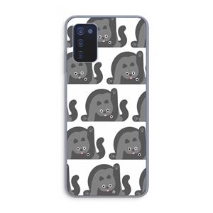 CaseCompany Cats: Samsung Galaxy A03s Transparant Hoesje