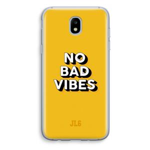 CaseCompany No Bad Vibes: Samsung Galaxy J5 (2017) Transparant Hoesje