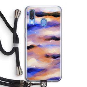 CaseCompany Donkere Wolken: Samsung Galaxy A40 Transparant Hoesje met koord