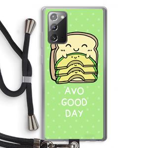 CaseCompany Avo Good Day: Samsung Galaxy Note 20 / Note 20 5G Transparant Hoesje met koord