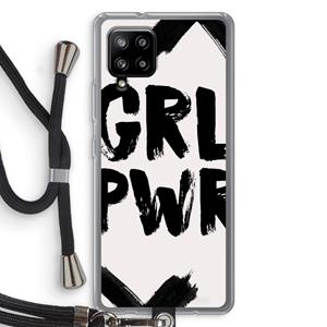 CaseCompany Girl Power #2: Samsung Galaxy A42 5G Transparant Hoesje met koord