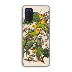 CaseCompany Carolinaparkiet: Samsung Galaxy A03s Transparant Hoesje