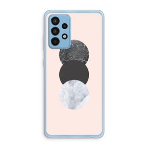 CaseCompany Marmeren cirkels: Samsung Galaxy A52 Transparant Hoesje