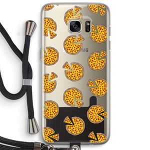 CaseCompany You Had Me At Pizza: Samsung Galaxy S7 Edge Transparant Hoesje met koord