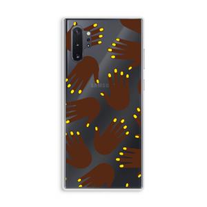 CaseCompany Hands dark: Samsung Galaxy Note 10 Plus Transparant Hoesje