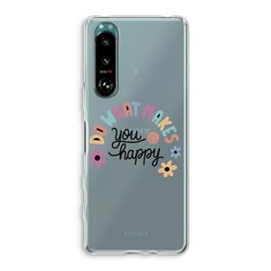 CaseCompany Happy days: Sony Xperia 5 III Transparant Hoesje