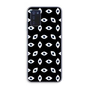 CaseCompany Eyes pattern: Samsung Galaxy A03s Transparant Hoesje