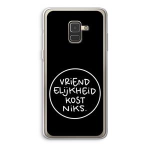 CaseCompany Vriendelijkheid: Samsung Galaxy A8 (2018) Transparant Hoesje