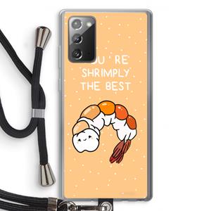 CaseCompany You're Shrimply The Best: Samsung Galaxy Note 20 / Note 20 5G Transparant Hoesje met koord