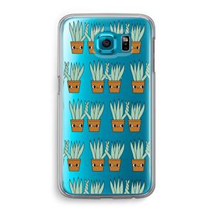 CaseCompany Sansevieria: Samsung Galaxy S6 Transparant Hoesje