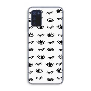 CaseCompany Eye pattern #2: Samsung Galaxy A03s Transparant Hoesje