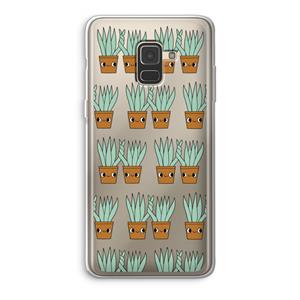 CaseCompany Sansevieria: Samsung Galaxy A8 (2018) Transparant Hoesje