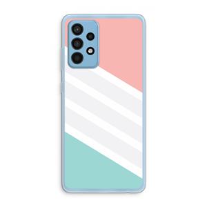 CaseCompany Strepen pastel: Samsung Galaxy A52 Transparant Hoesje