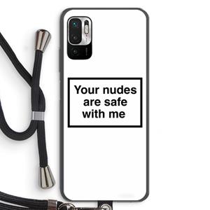 CaseCompany Safe with me: Xiaomi Redmi Note 10 5G Transparant Hoesje met koord