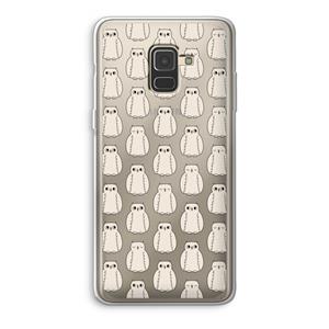 CaseCompany Uilen: Samsung Galaxy A8 (2018) Transparant Hoesje