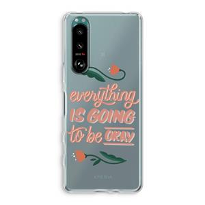 CaseCompany Optimistic flower girl: Sony Xperia 5 III Transparant Hoesje